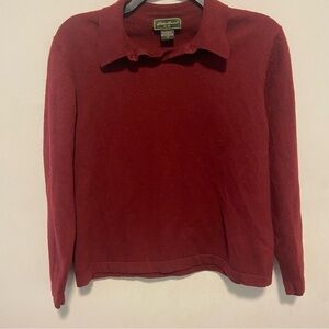 Eddie Bauer Men’s Sweater Size Medium Wool Blend Boxy Grandpa Core Old Money